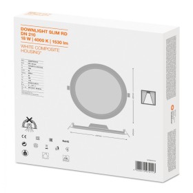 Spot LED incastrat Ledvance DOWNLIGHT SLIM ALU, 18W, 1530 lm, lumin...