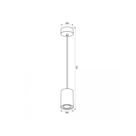 Pendul Vivalux BK FARGO, GU10, Ø80mm, cablu 1m, Negru, bec neinclus...