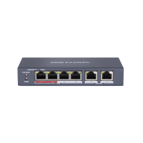 Switch Hikvision DS-3E0106P-E-M, Switching capacity 1.6 Gbps, 4 x 1...