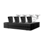 KIT IP 4x CAMERE BULLET 4MP IPC-B140H(2.8 mm) + 1x NVR 8PoE HIWATCH...
