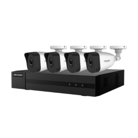 KIT IP 4x CAMERE BULLET 4MP IPC-B140H(2.8 mm) + 1x NVR 8PoE HIWATCH...