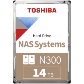 HDD NAS TOSHIBA N300 14TB CMR, 3.5'', 512MB, 7200RPM, SATA, TBW: 18...