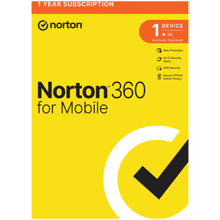 Norton 360 Mobile 1 Device, 1 year, box - hikvision-romania.ro
