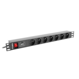 Unitate distributie alimentare PDU 19", 1U, 10A, 7 prize , negru, C...