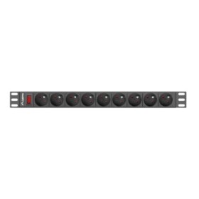Unitate distributie alimentare PDU 19", 1U, 16A, 9 prize , negru - ...