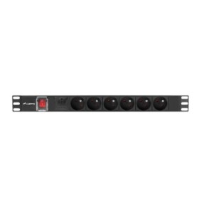 Unitate distributie alimentare PDU 19", 1U, 16A, 6 prize , negru - ...