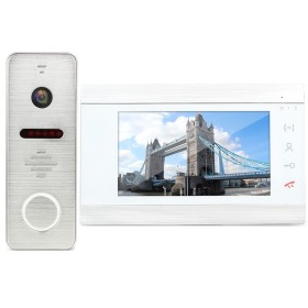 Kit Videointerfon AHD Morningtech HD 7” Slot Card - Alb - hikvision...