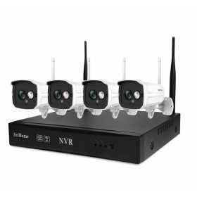SISTEM SUPRAVEGHERE VIDEO IP WIRELESS NVR 4 CAMERE SRICAM NVS001 - ...