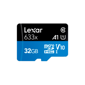 LEXAR 32GB High-Performance 633x microSDHC UHS-I, up to 100MB/s rea...