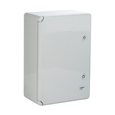 Cutie distributie IP65 din ABS gri, usa mata, placa metalica, 250x3...