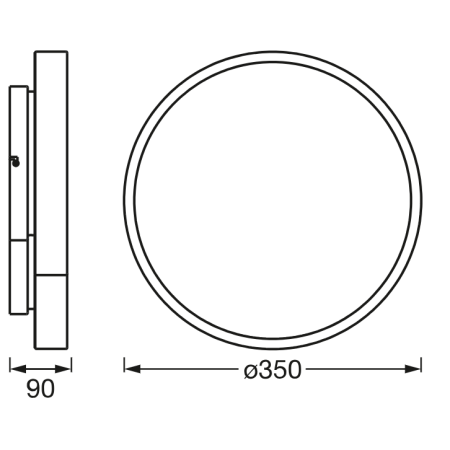 Plafoniera LED RGB inteligenta Ledvance SMART+ Wifi Orbis Backlight...