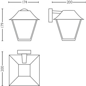 Aplica tip felinar pentru exterior Philips Alpenglow, 1xE27, max 60...