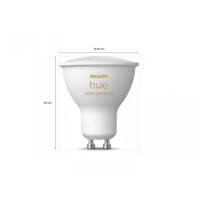 3 Becuri LED inteligente Philips Hue Spot, Bluetooth, GU10, 5W, 350...